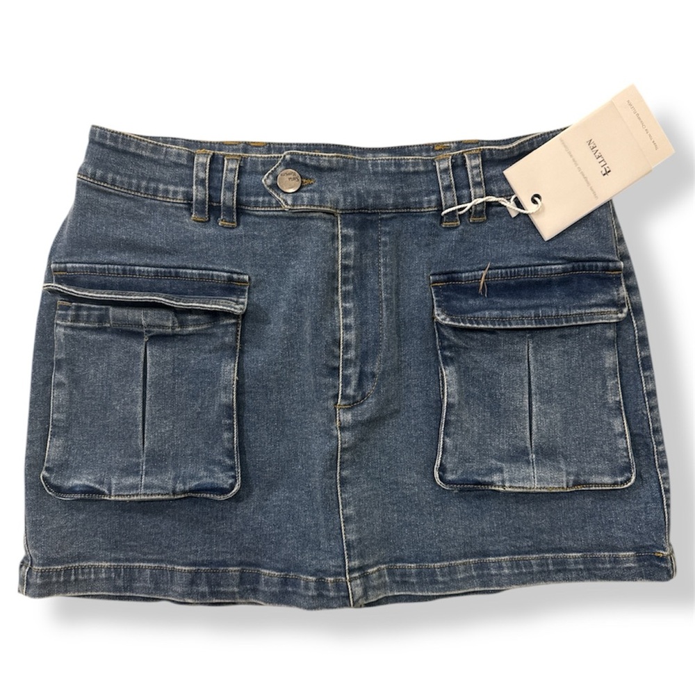 Trendy Denim Mini Skirt by Blank NYC - Classic Blue